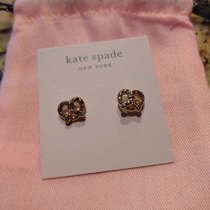 Kate Spade Dashing Beauty Pretzel Stud Earrings NEW